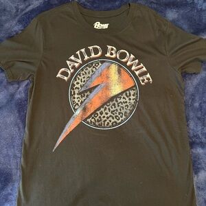 David Bowie Black T-Shirt- Size S (4-6)